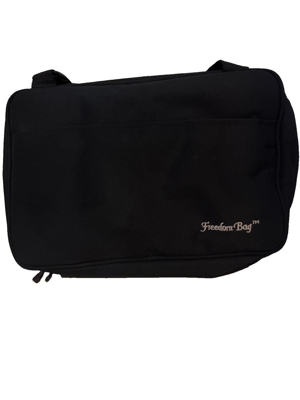Vintage Freedom Travel Case Black Makeup Organizer Toiletry Tote Bag